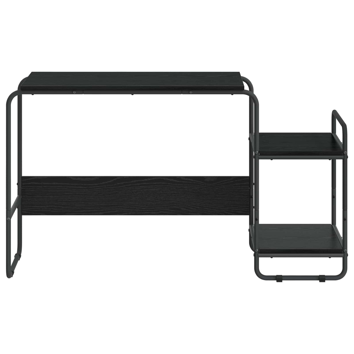 Desk with Storage Black Oak 131.5 x 50 x 75.5 cm