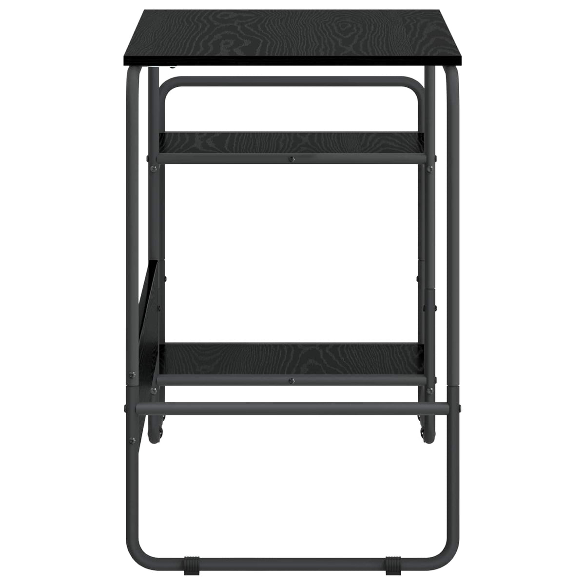 Desk with Storage Black Oak 131.5 x 50 x 75.5 cm
