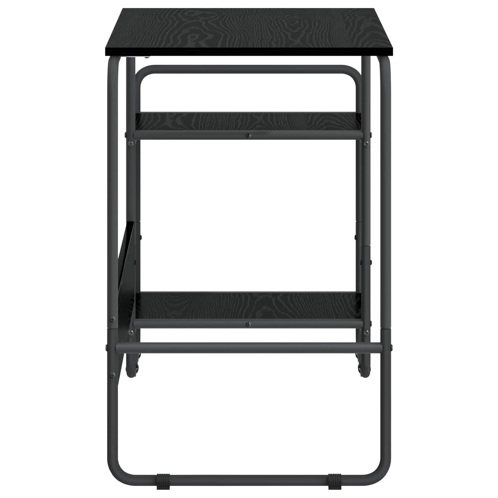 Desk with Storage Black Oak 131.5 x 50 x 75.5 cm