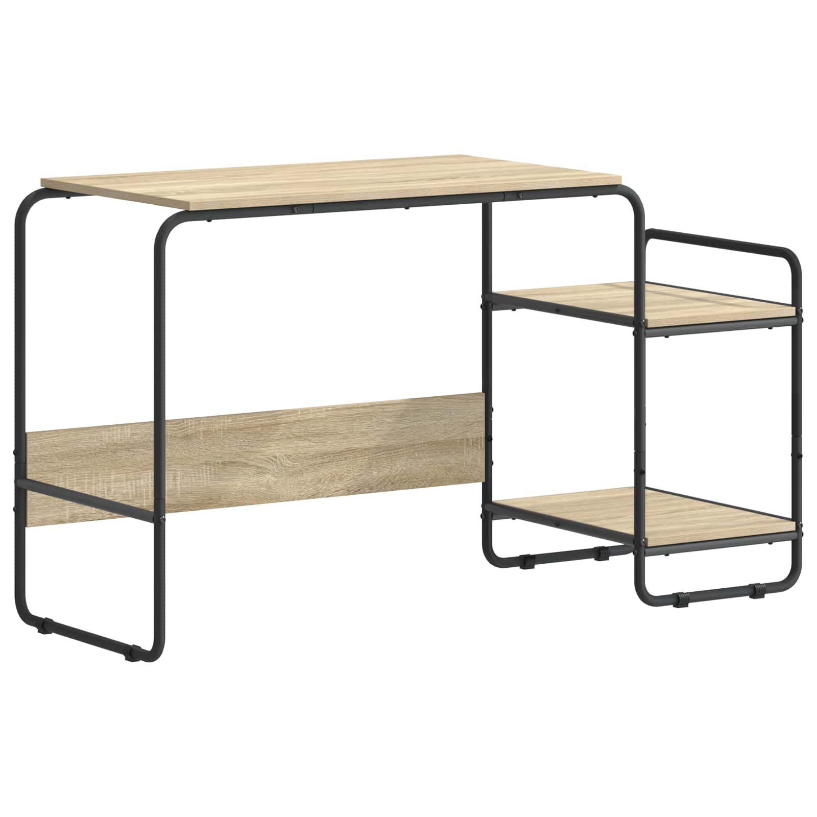Desk with Storage Sonoma Oak 131.5 x 50 x 75.5 cm