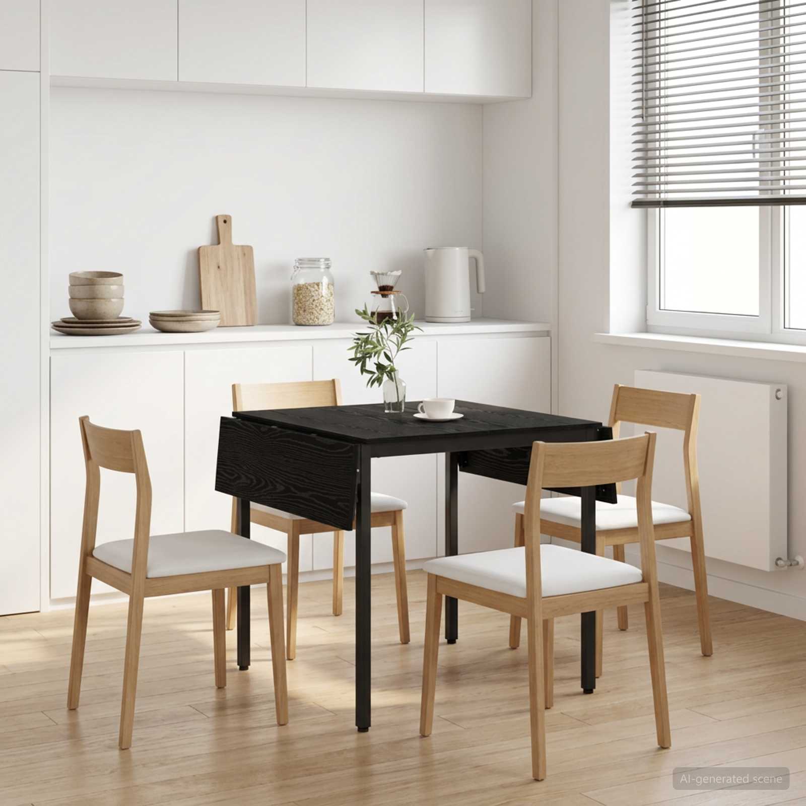 Extendable dining table 120 x 81.5 x 75 cm Engineered Wood