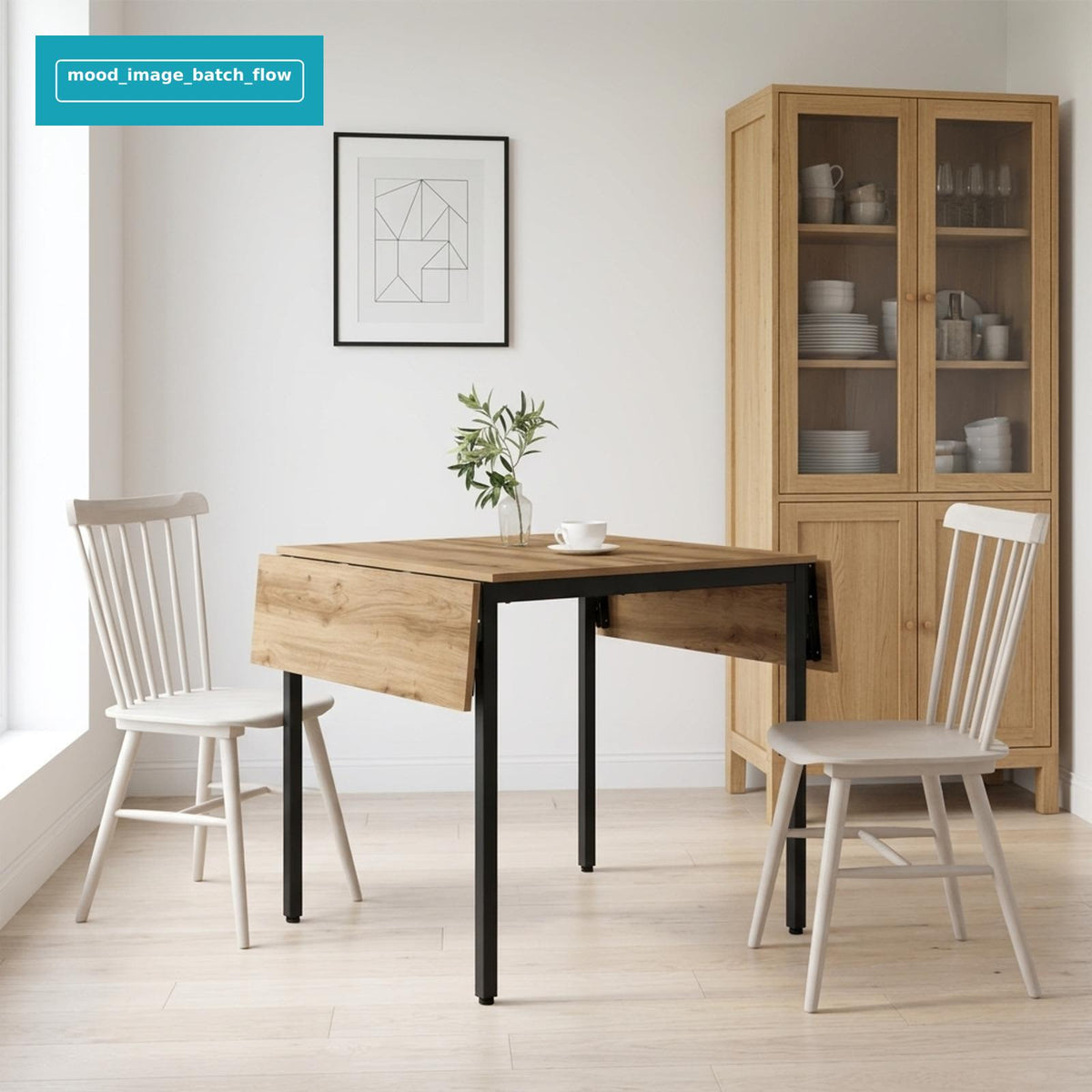 Extendable dining table 120 x 81.5 x 75 cm Engineered Wood