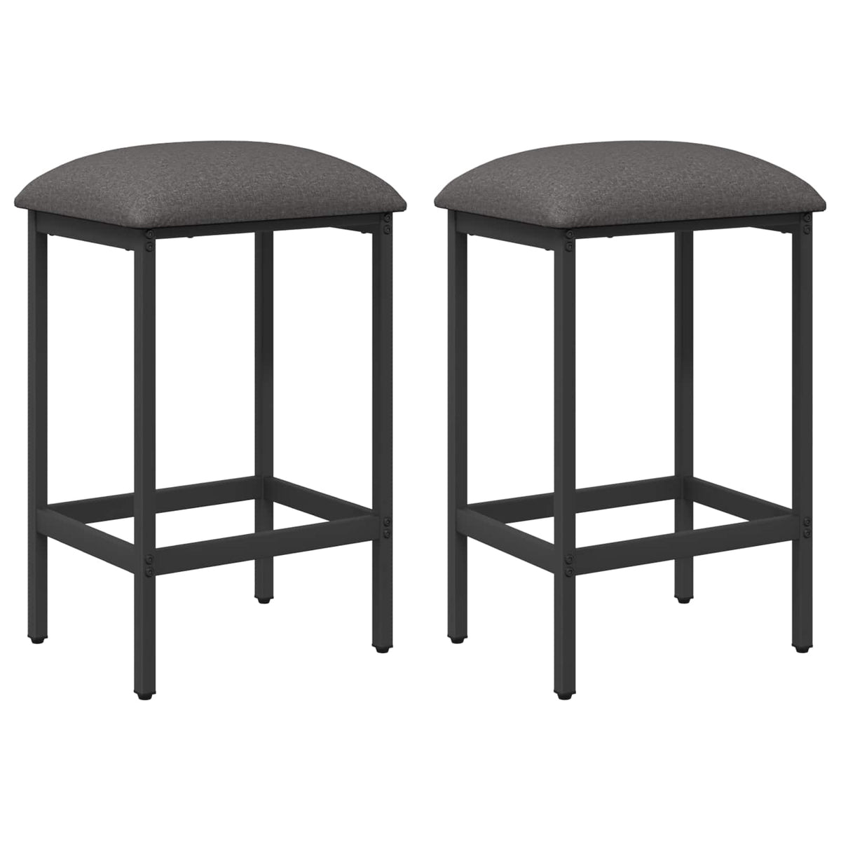 Bar Stool 2 pcs Light Grey 40 x 32 x 74 cm Engineered Wood
