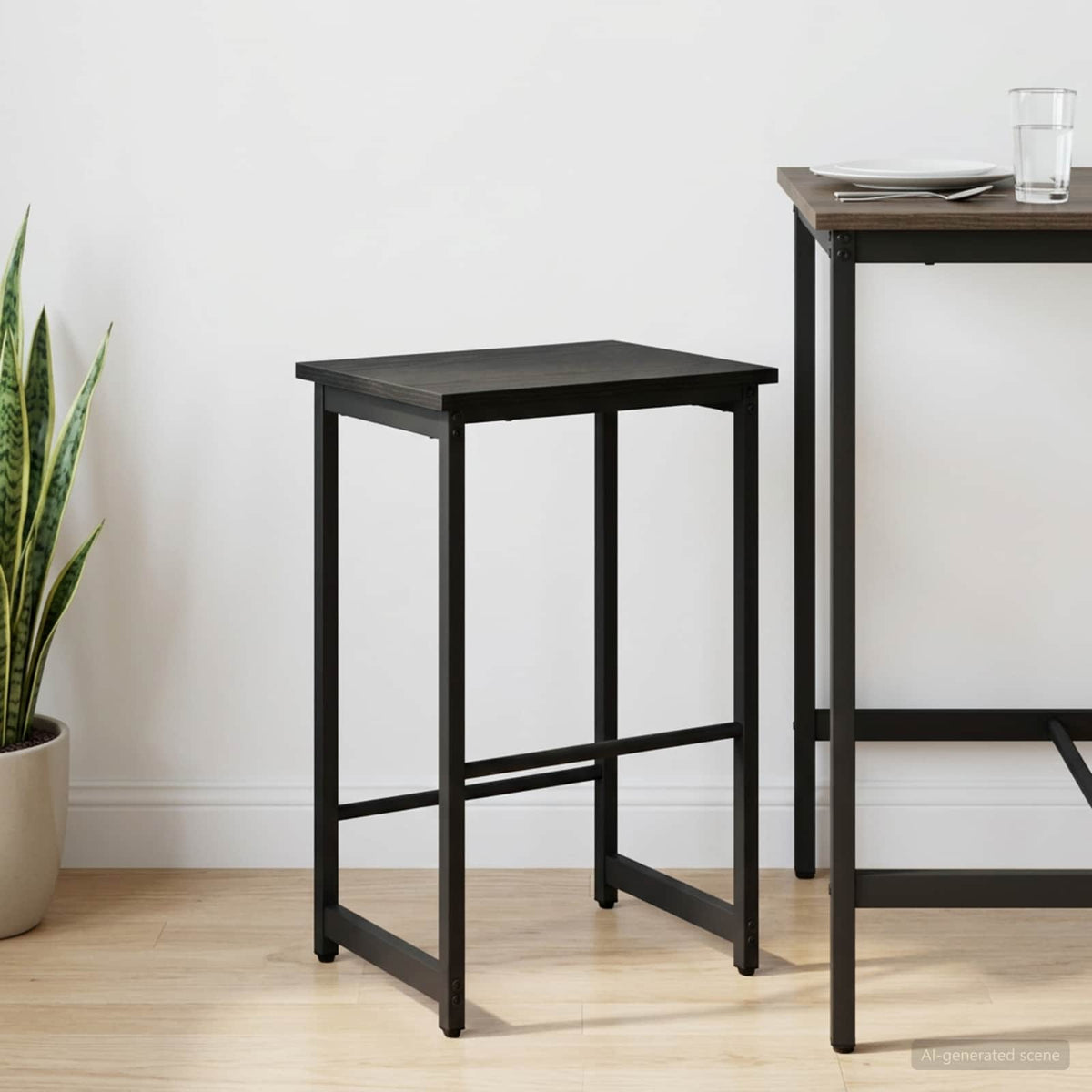 Bar Stool Black Oak 40 x 32 x 74 cm Engineered Wood