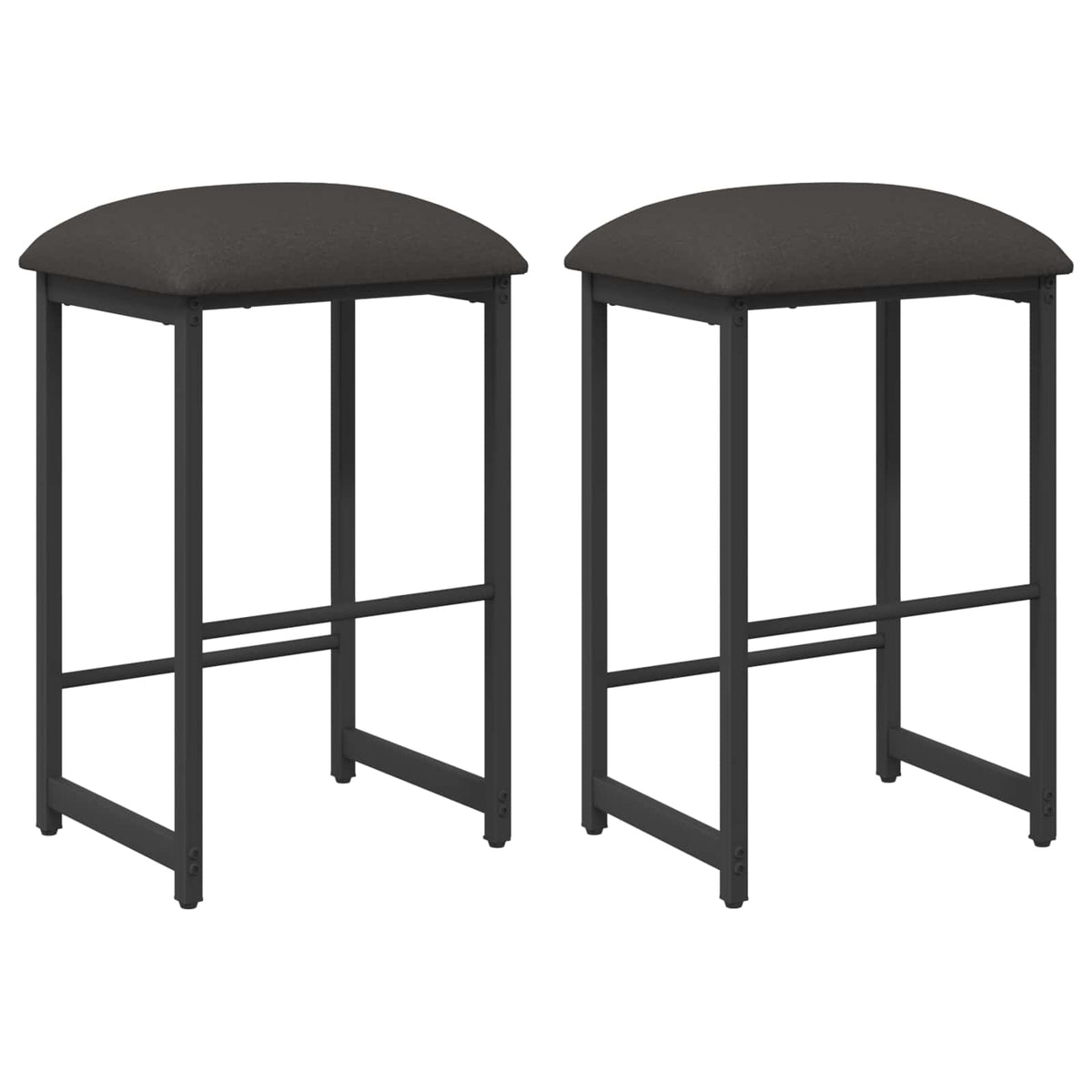 Bar Stool 2 pcs Dark Grey 40 x 32 x 74 cm Engineered Wood