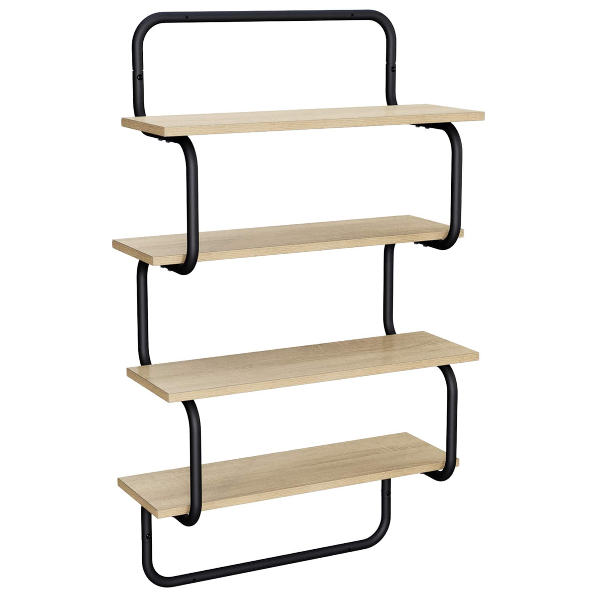 4-Tier Wall Shelf Sonoma Oak 40 x 24.5 x 104 cm Engineered Wood