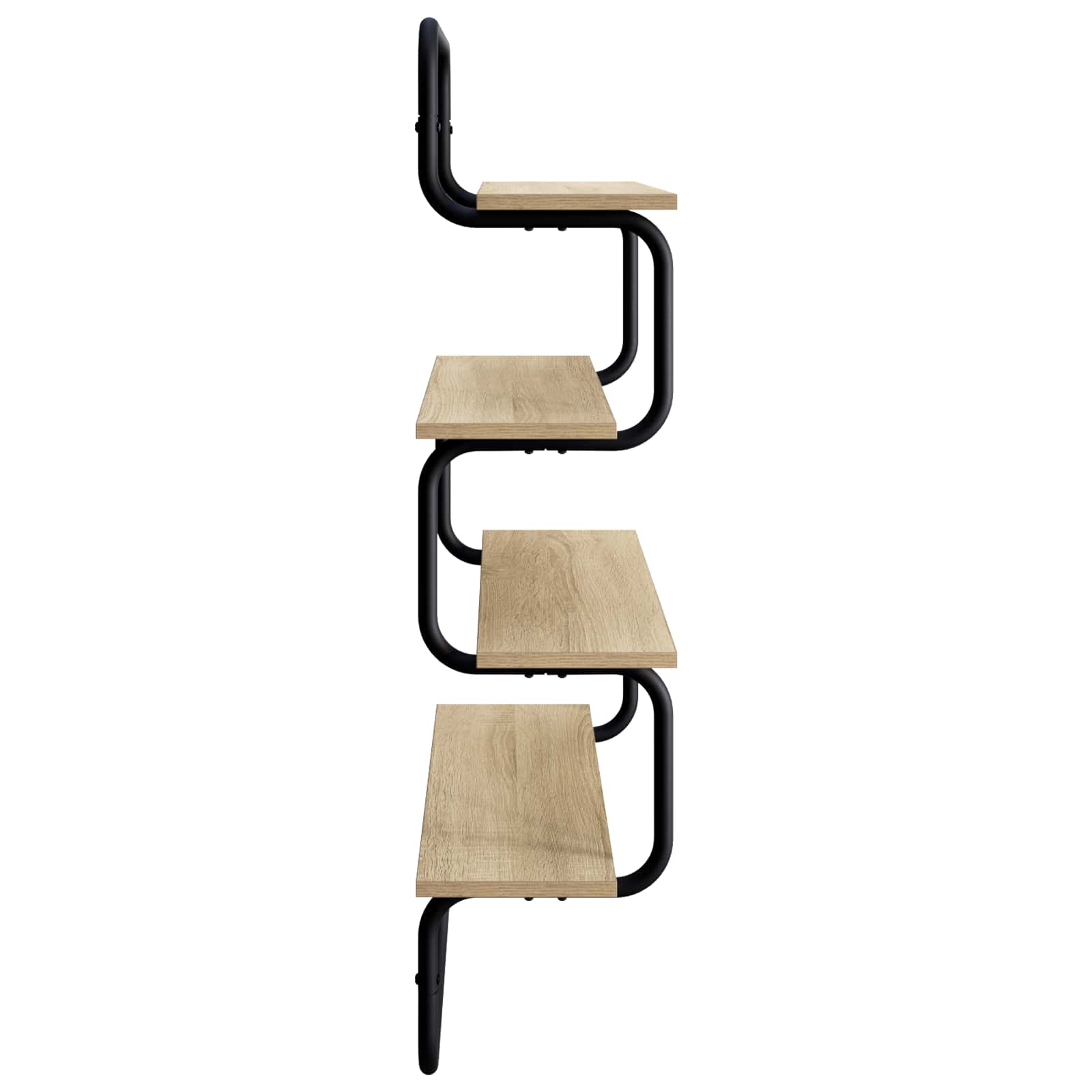 4-Tier Wall Shelf Sonoma Oak 40 x 24.5 x 104 cm Engineered Wood