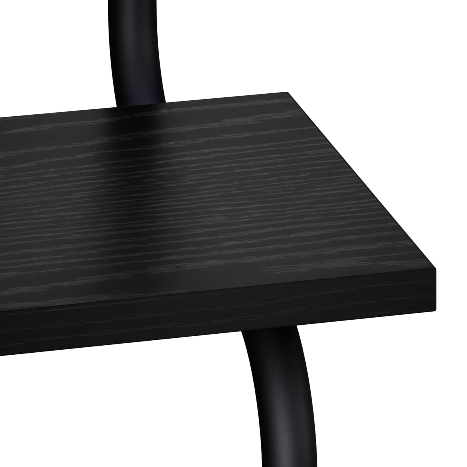 2-Tier Wall Shelf Black Oak 40 x 24.5 x 61 cm Engineered Wood