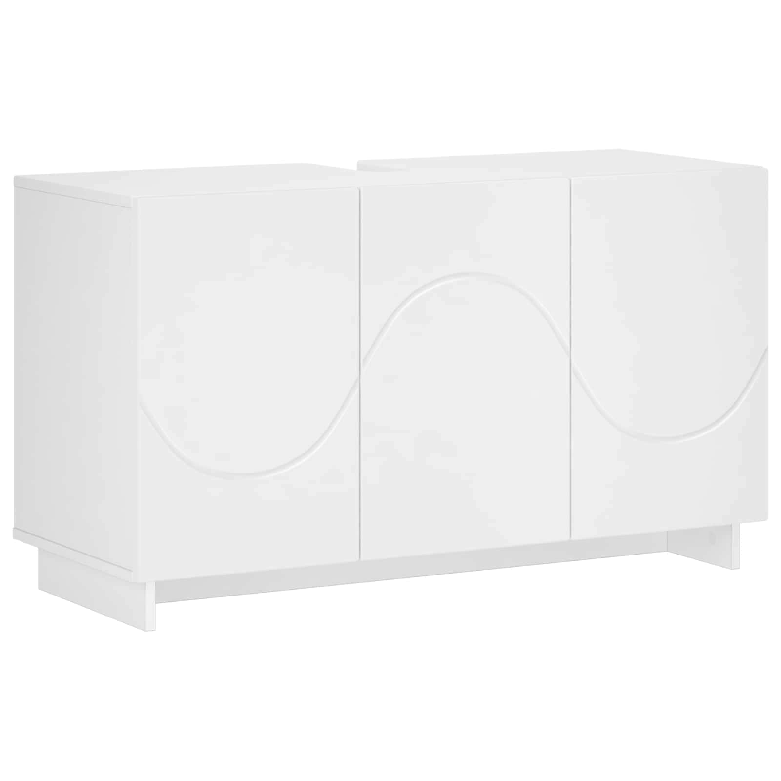 Bathroom Cabinet Set 3 pcs White Engineered Wood