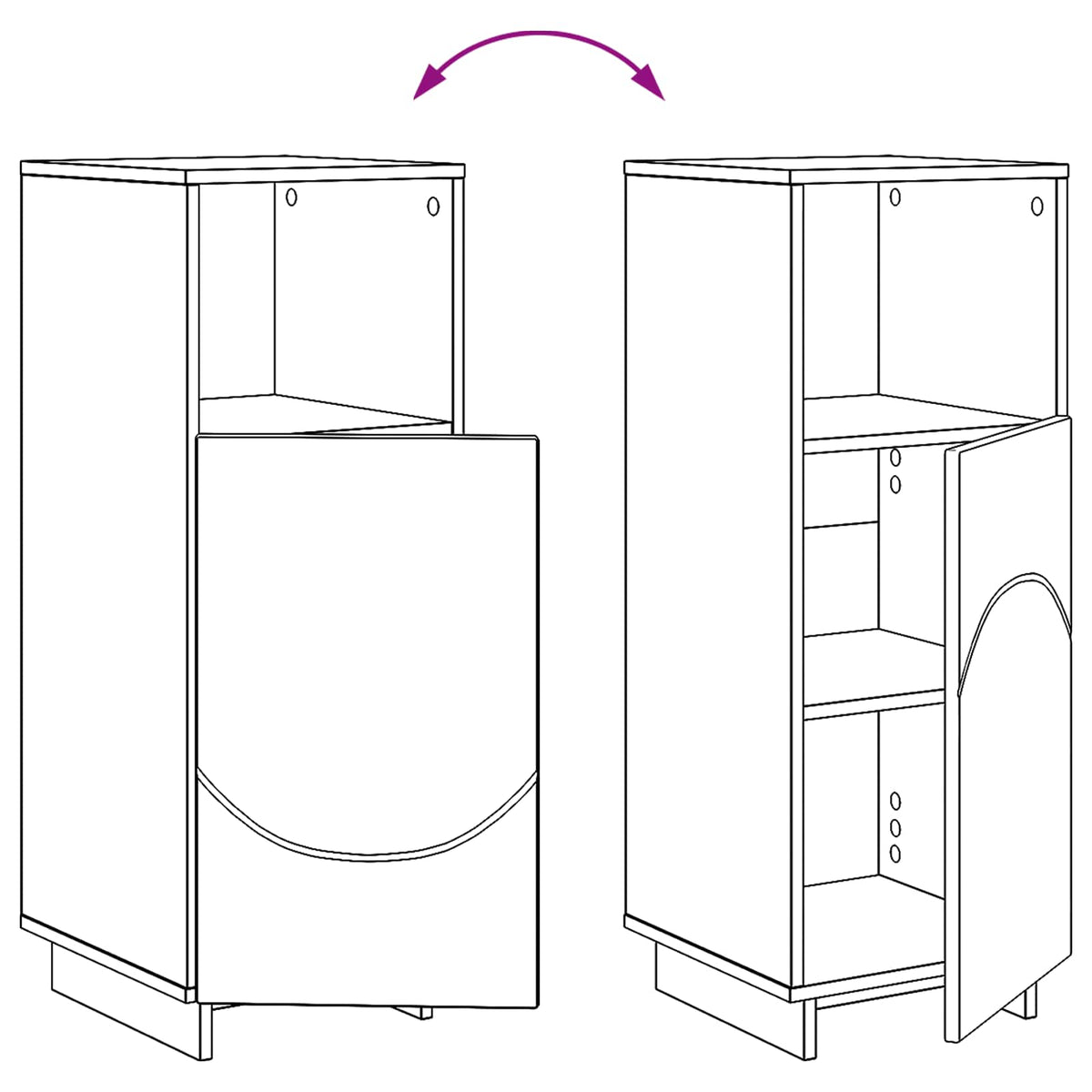 Bathroom Cabinet Set 3 pcs White Engineered Wood