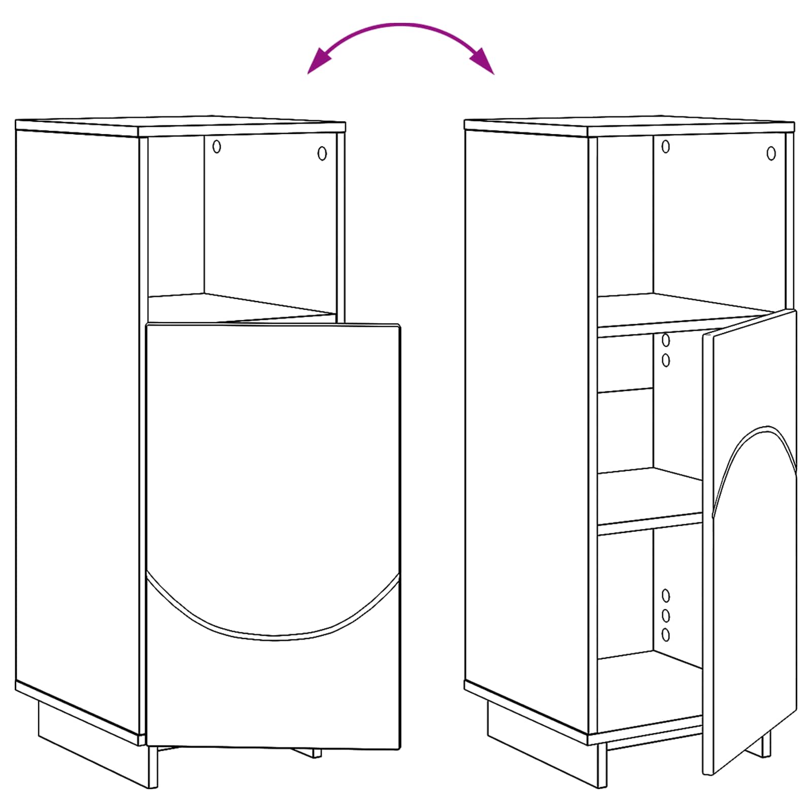 Bathroom Cabinet Set 3 pcs White Engineered Wood