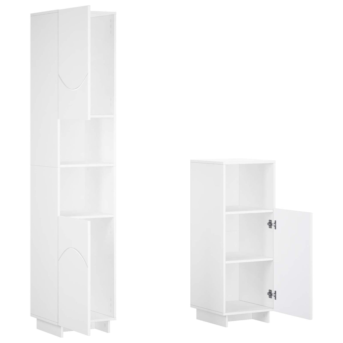 Bathroom Cabinet Set 2 pcs White Engineered Wood