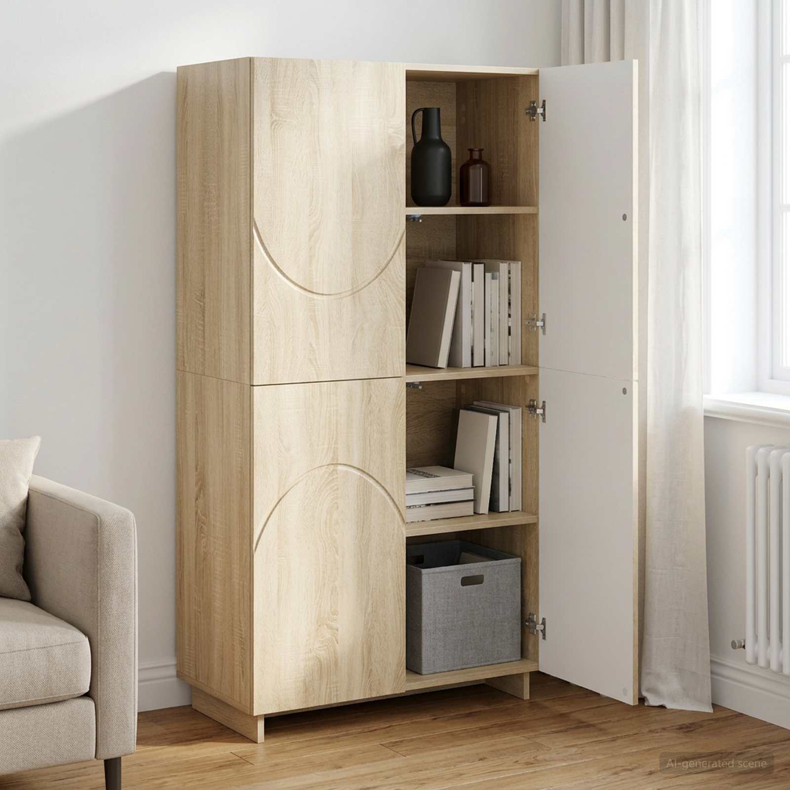 Highboard Sonoma Oak 79x41x151 cm Engineered Wood