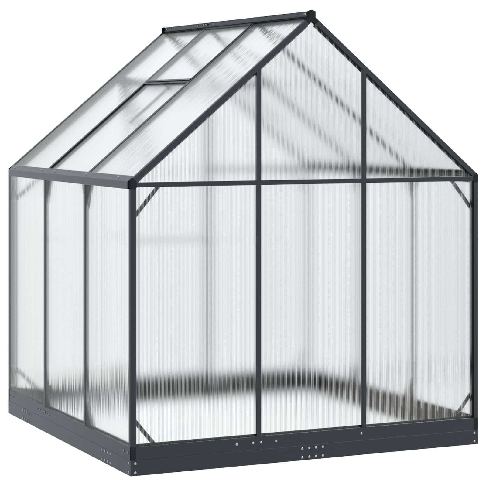 Garden Greenhouse with Door Anthracite 183.5 x 183.5 x 207 cm