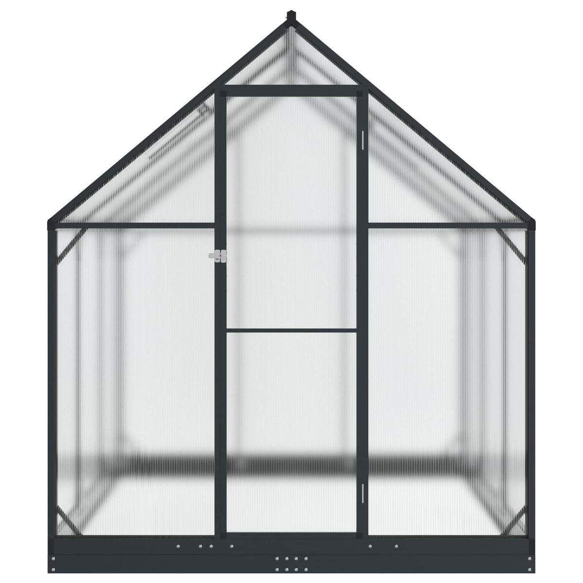 Garden Greenhouse with Door Anthracite 183.5 x 183.5 x 207 cm