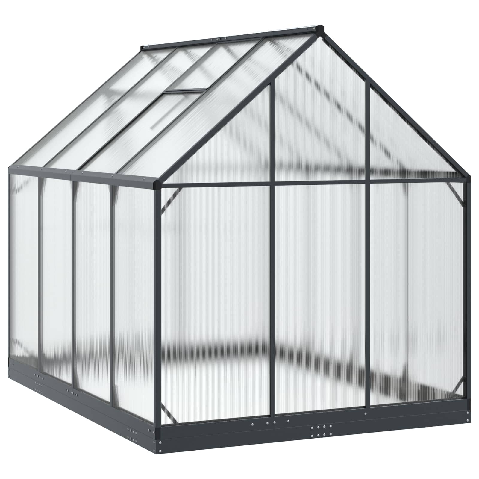 Garden Greenhouse with Door Anthracite 183.5 x 243.5 x 207 cm