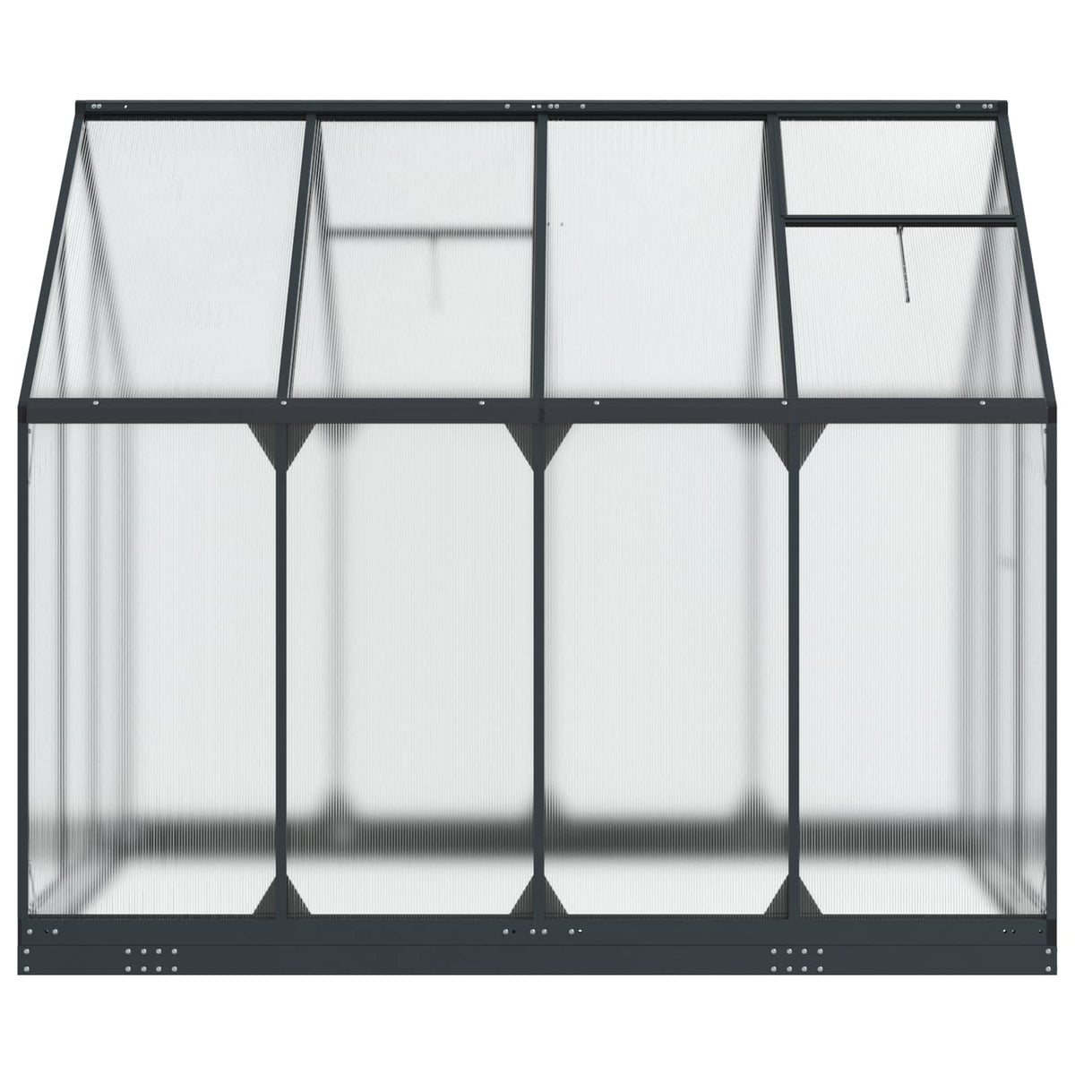 Garden Greenhouse with Door Anthracite 183.5 x 243.5 x 207 cm