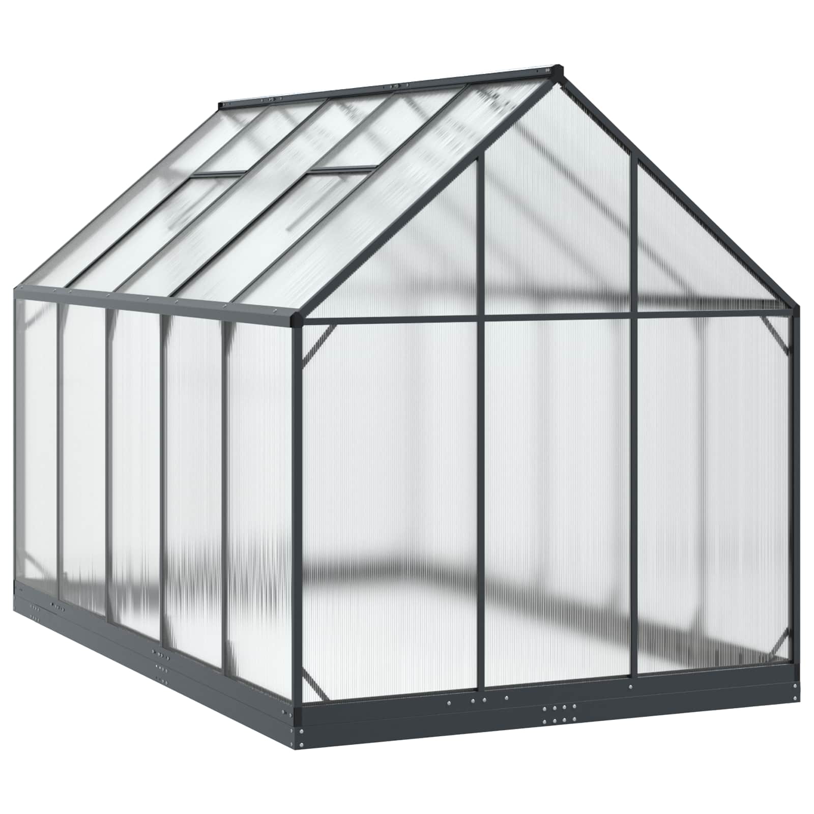 Garden Greenhouse with Door Anthracite 183.5 x 303.5 x 207 cm