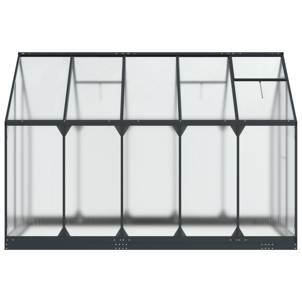 Garden Greenhouse with Door Anthracite 183.5 x 303.5 x 207 cm