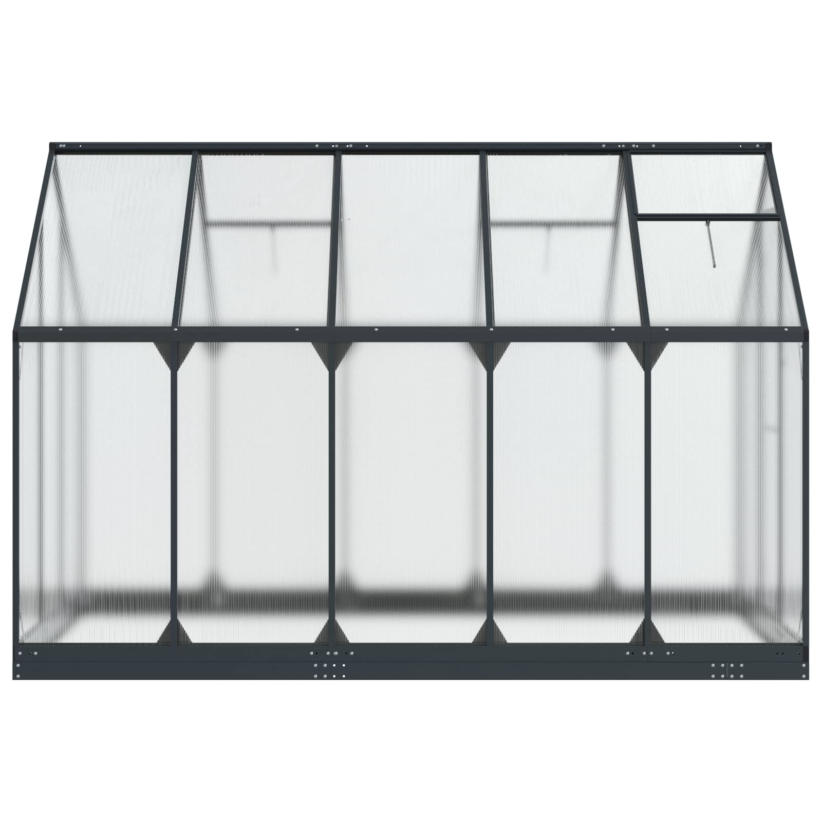 Garden Greenhouse with Door Anthracite 183.5 x 303.5 x 207 cm