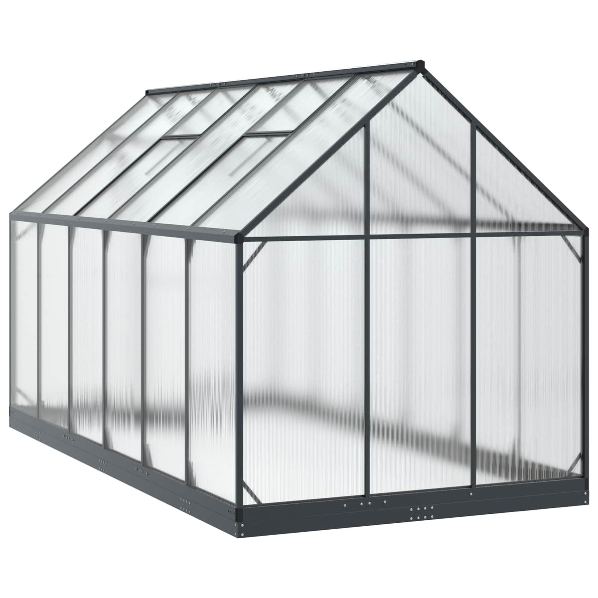 Garden Greenhouse with Door Anthracite 183.5 x 363.5 x 207 cm