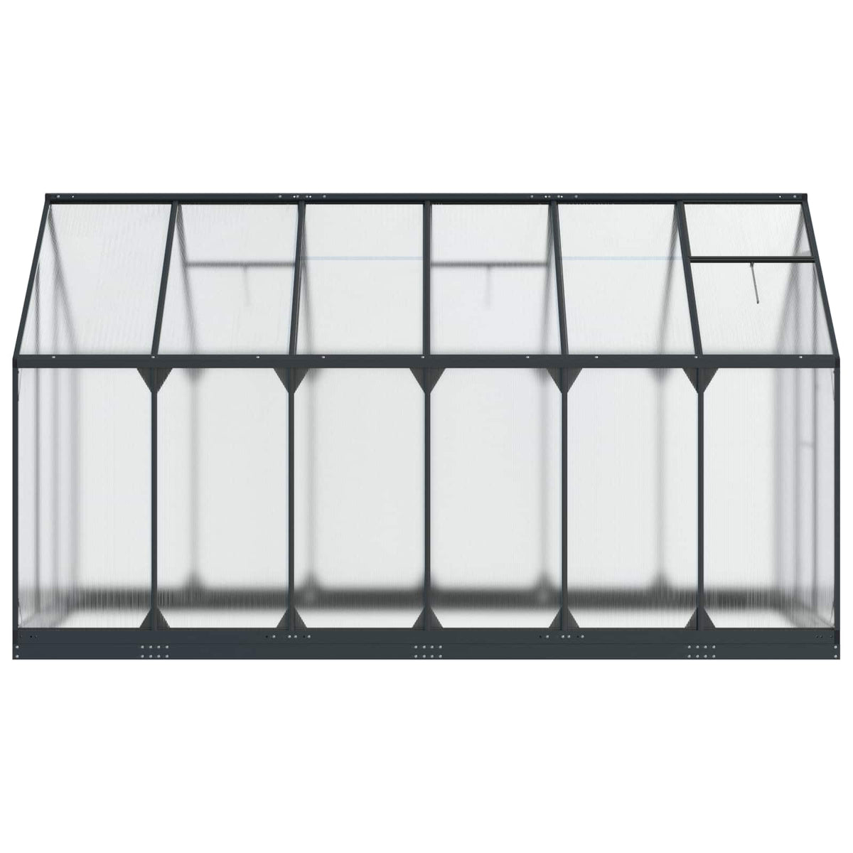 Garden Greenhouse with Door Anthracite 183.5 x 363.5 x 207 cm