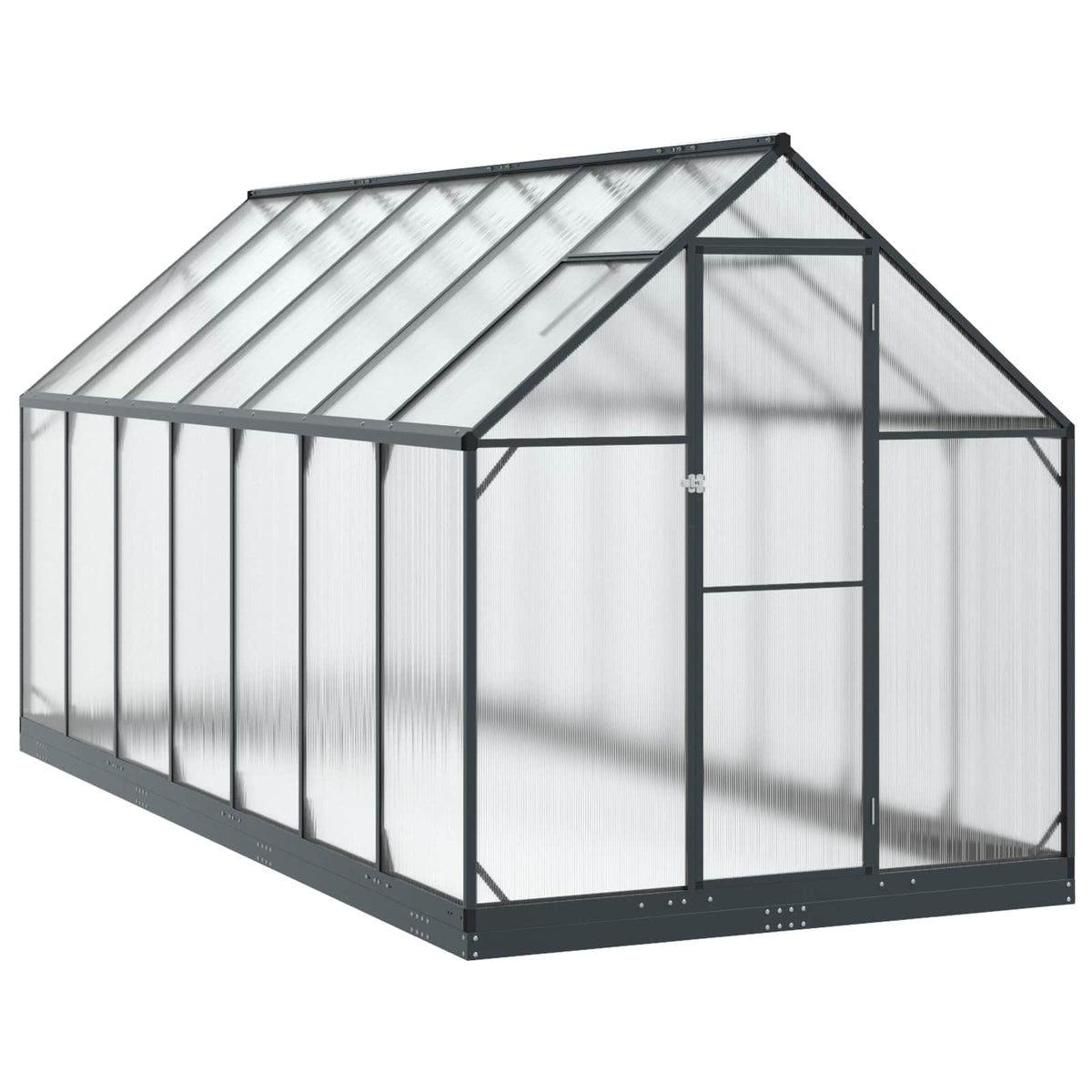 Garden Greenhouse with Door Anthracite 183.5 x 423.5 x 207 cm