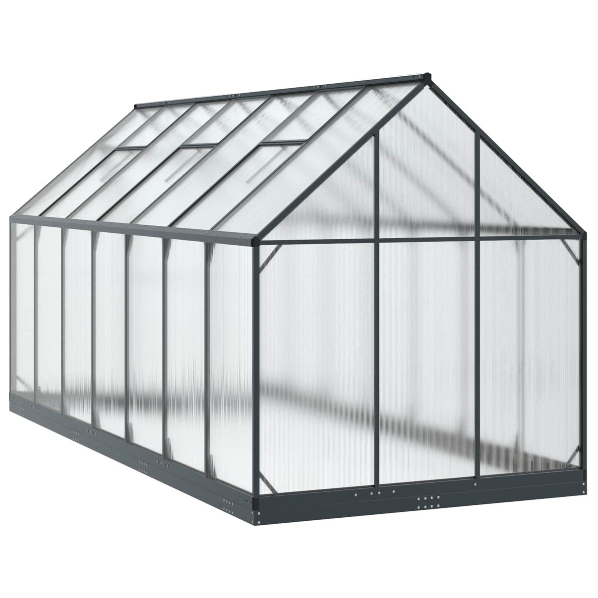 Garden Greenhouse with Door Anthracite 183.5 x 423.5 x 207 cm