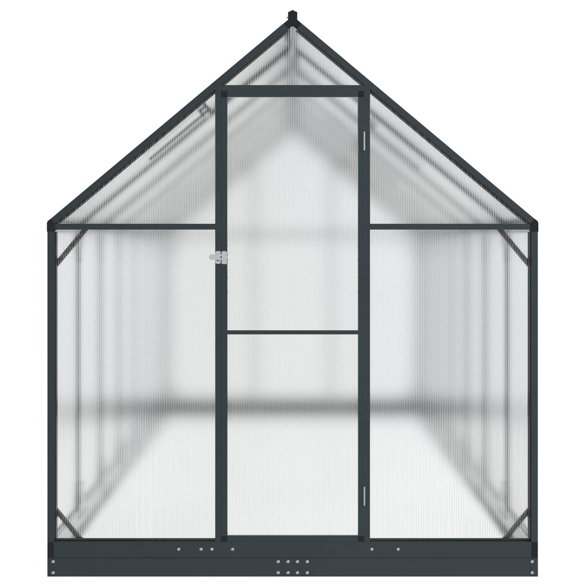 Garden Greenhouse with Door Anthracite 183.5 x 423.5 x 207 cm