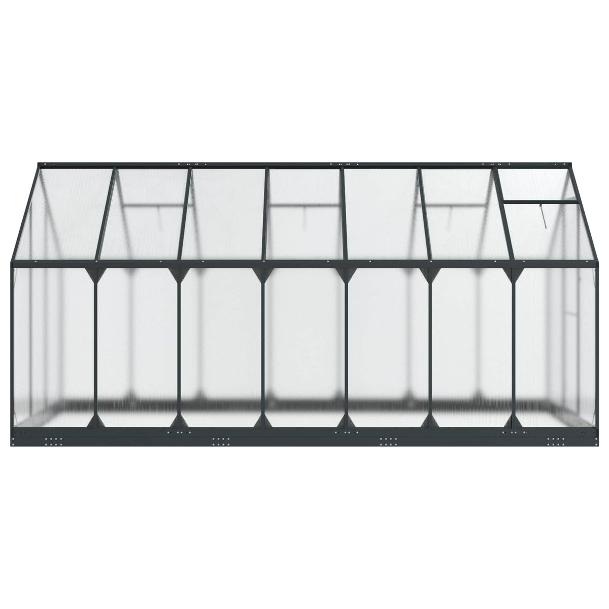 Garden Greenhouse with Door Anthracite 183.5 x 423.5 x 207 cm