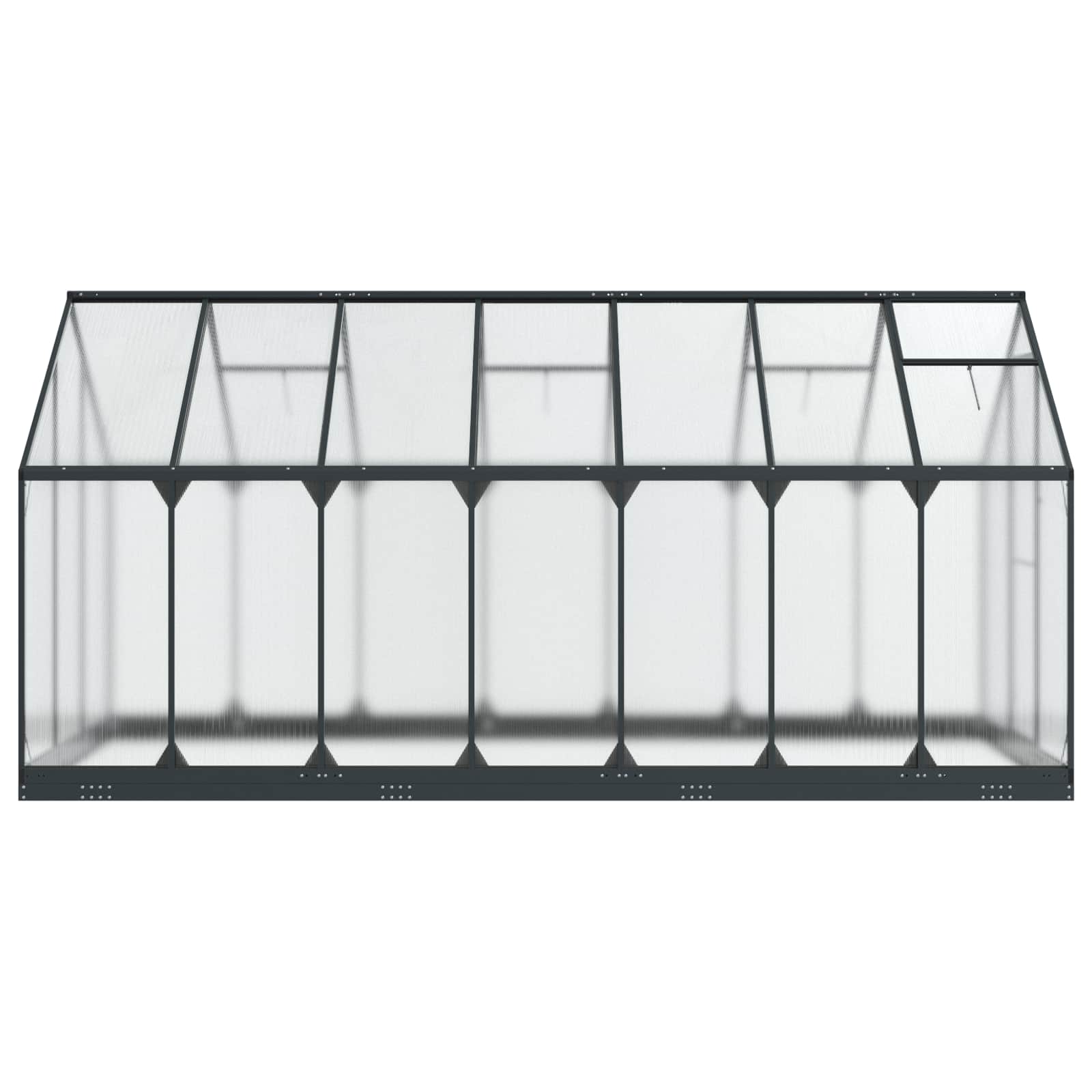 Garden Greenhouse with Door Anthracite 183.5 x 423.5 x 207 cm