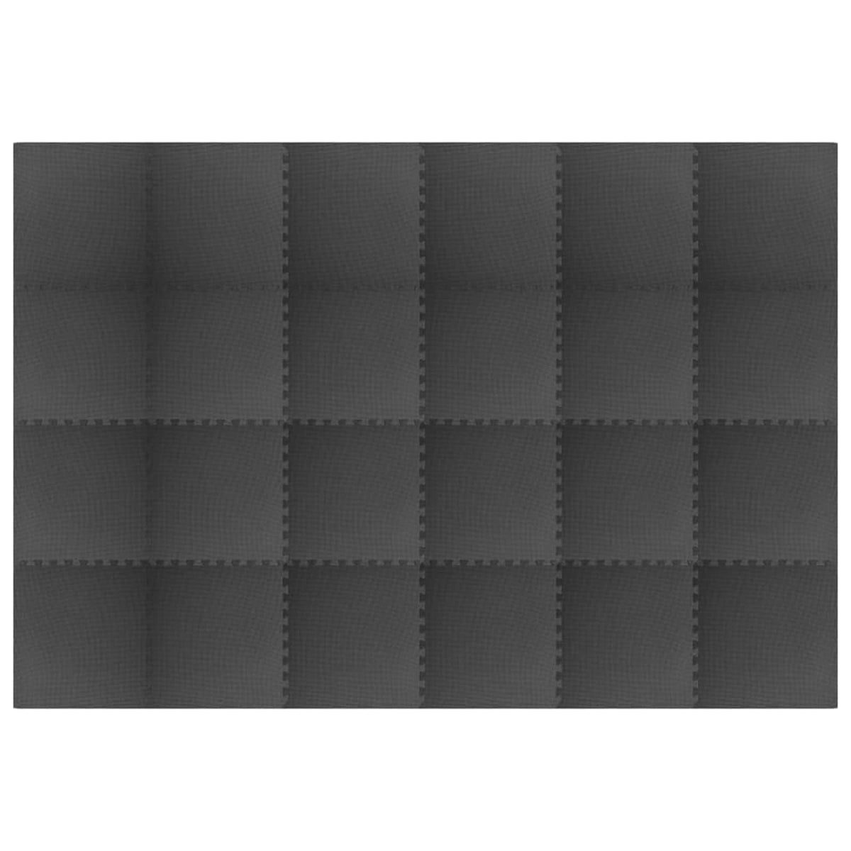 Pool Ground Mat 24 pcs Black 8.64 ㎡ EVA Foam