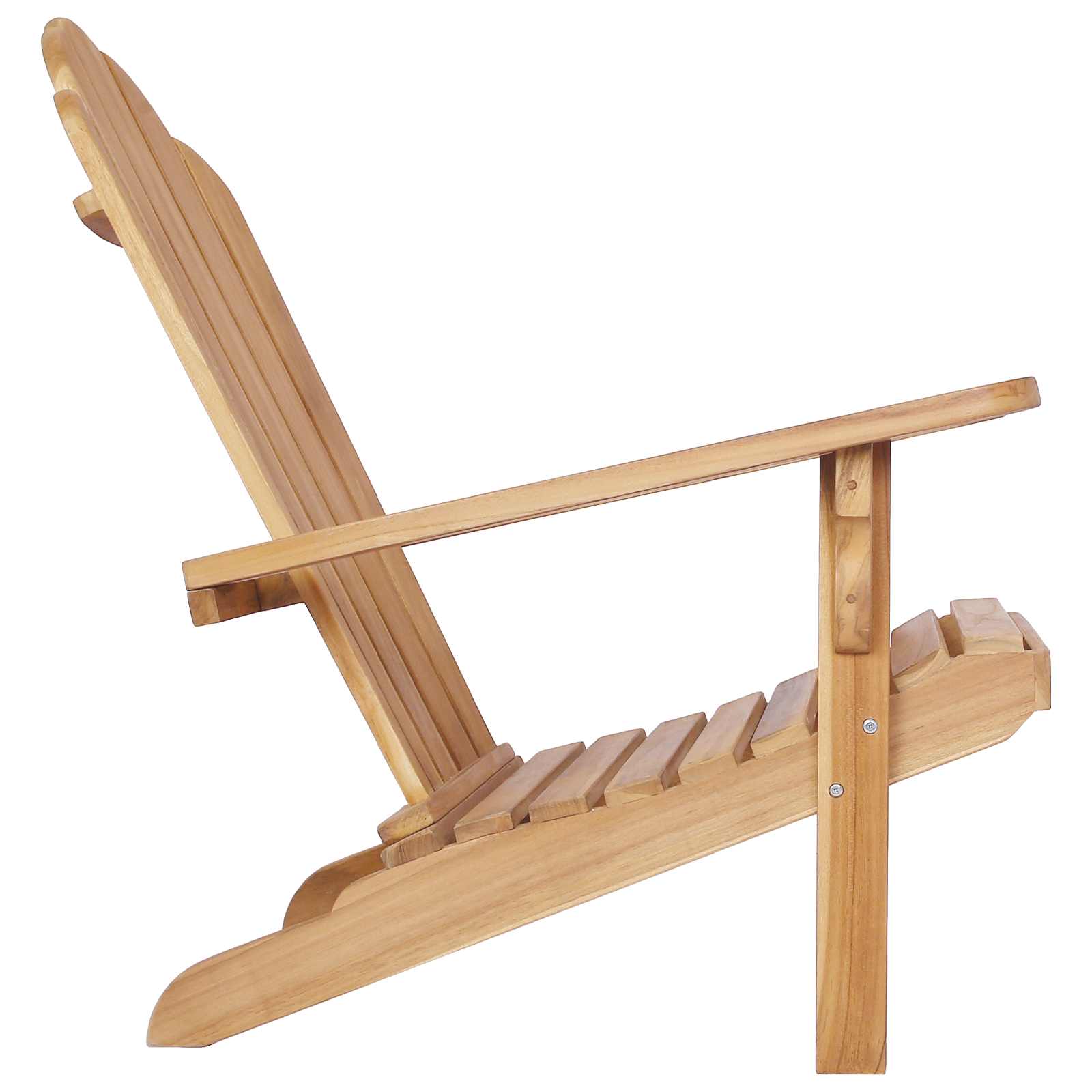 Garden Adirondack Chair Natural Solid Teak Wood