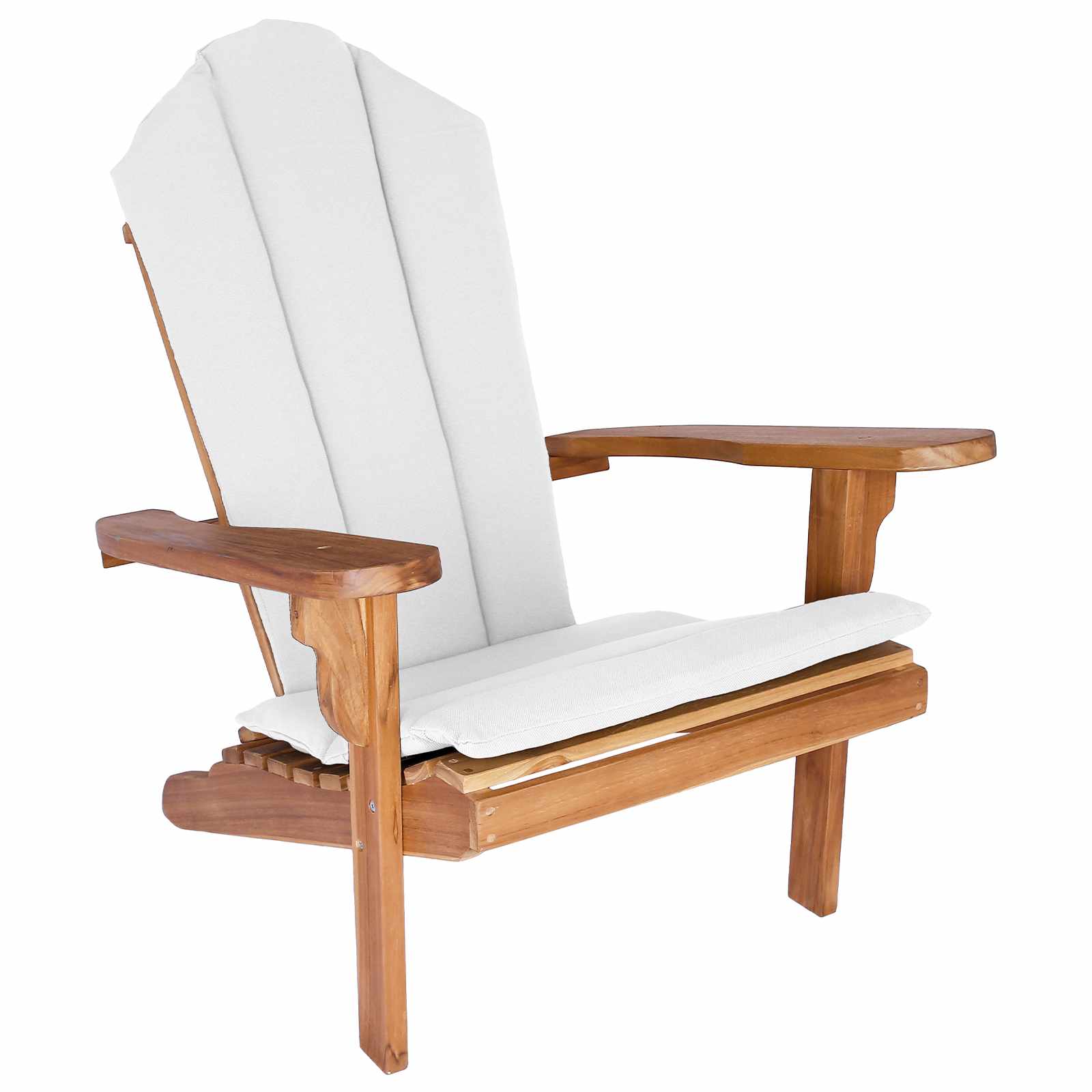Garden Adirondack Chair Natural Solid Teak Wood