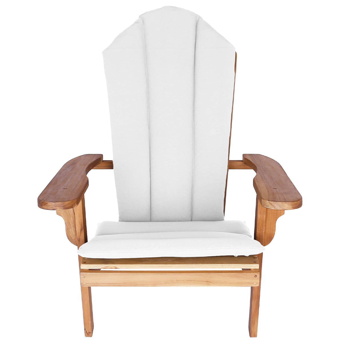 Garden Adirondack Chair Natural Solid Teak Wood