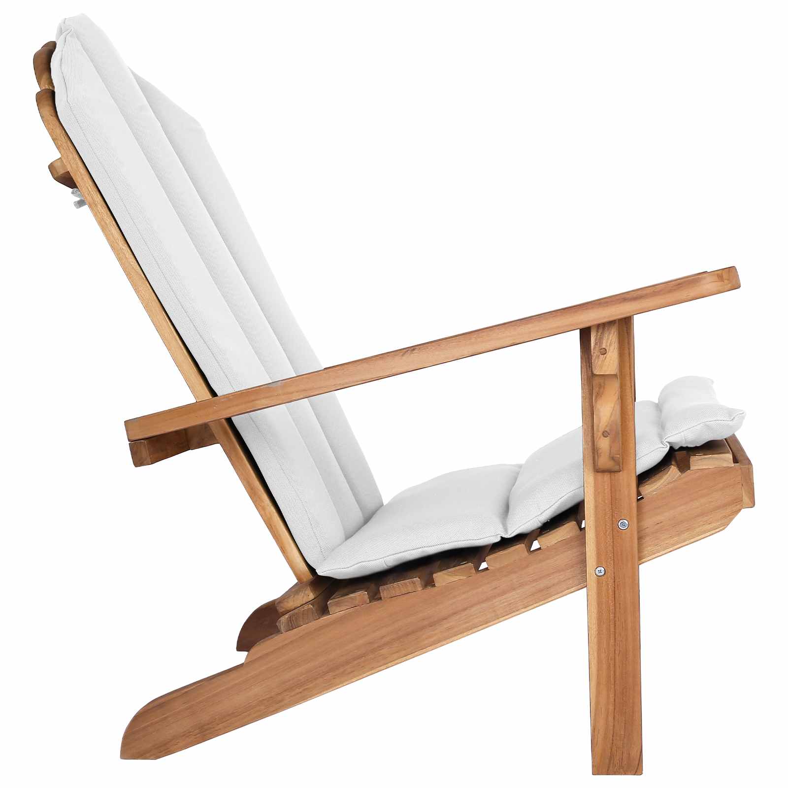 Garden Adirondack Chair Natural Solid Teak Wood