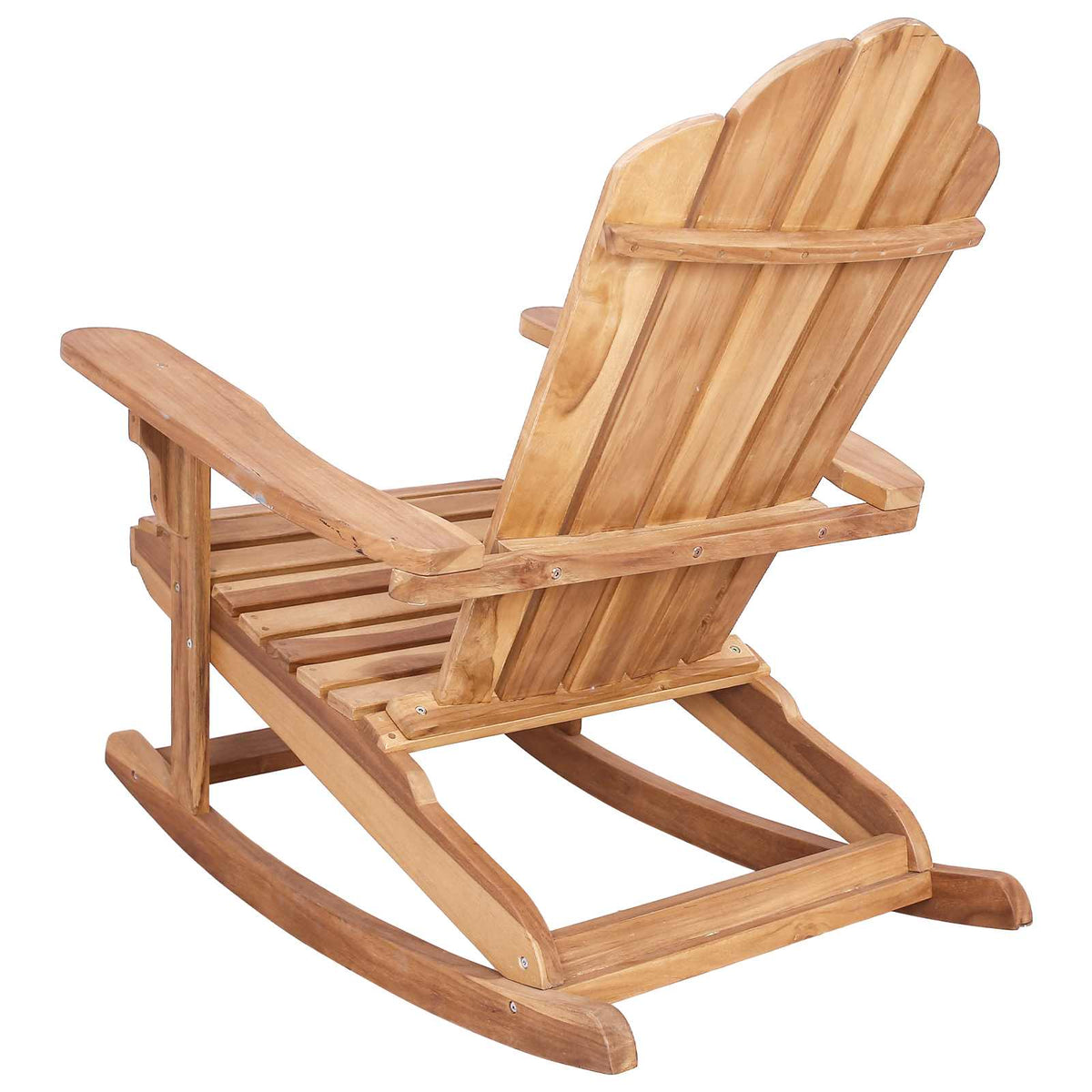 Garden Adirondack Rocking Chair Natural Solid Teak wood