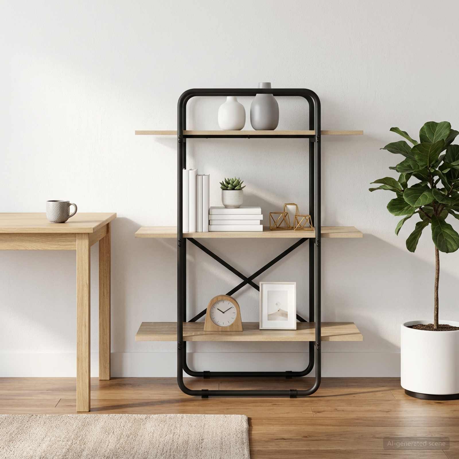 Bookshelf 3-Tier 60 x 35 x 105 cm PB Sonoma Oak