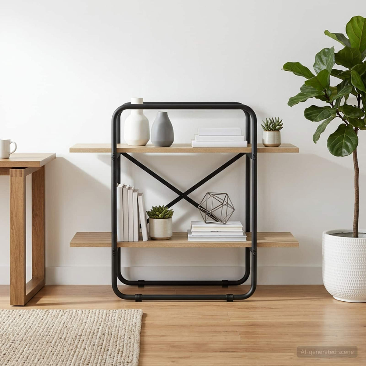 Bookshelf 2-Tier 60 x 35 x 70 cm PB Sonoma Oak