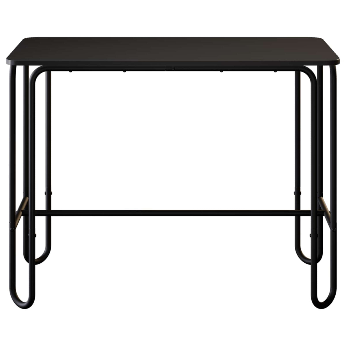 Dining Table 100 x 50 x 75 cm Engineered Wood Black Rectangular