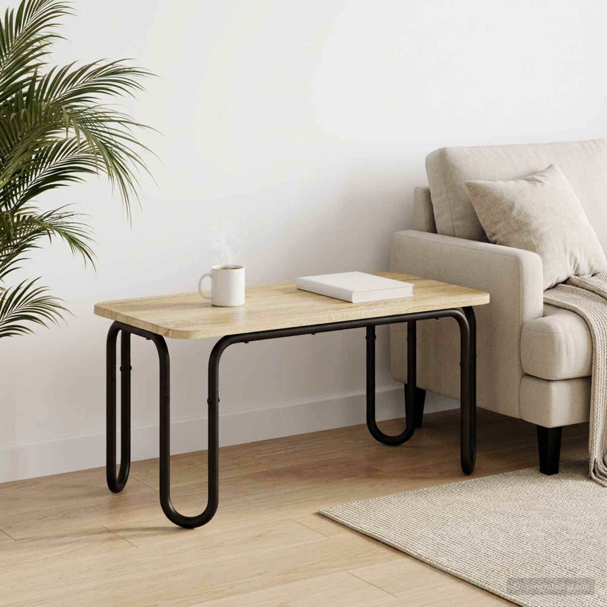 Coffee Table Sonoma Oak 100 x 50 x 45 cm Engineered Wood
