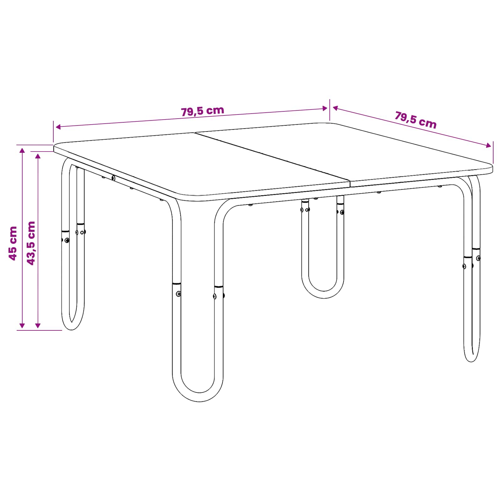 Coffee Table Sonoma Oak 79.5 x 79.5 x 45 cm Engineered Wood