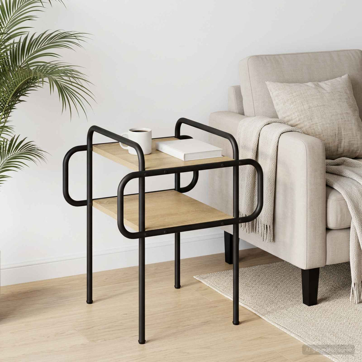 Coffee Table Sonoma Oak 40 x 40 x 51 cm Engineered Wood