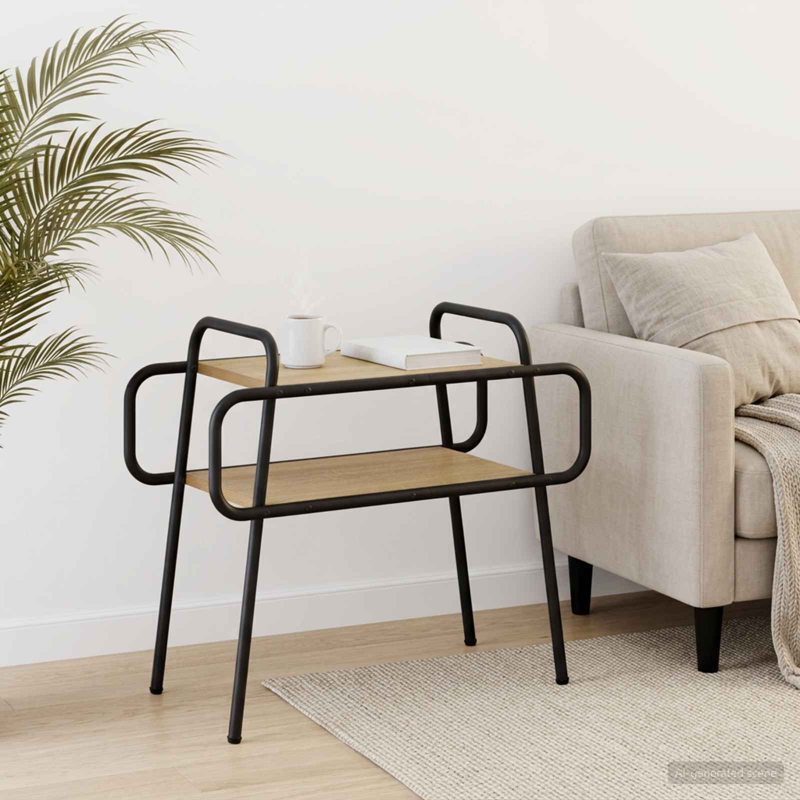Coffee Table Sonoma Oak 60 x 30 x 51 cm Engineered Wood