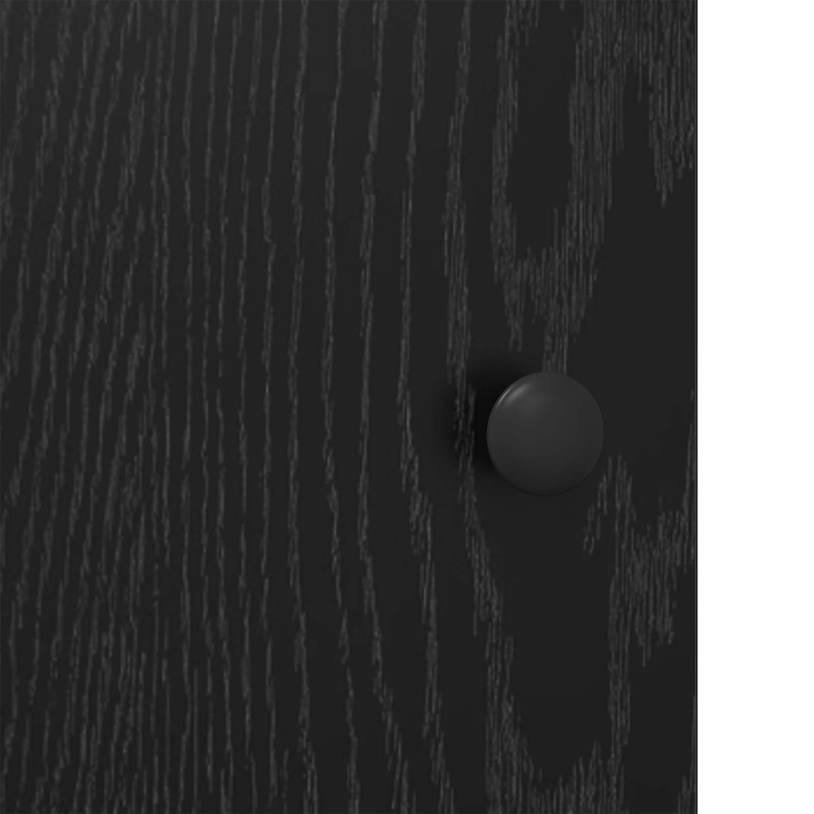 Bedside Cabinet Black Oak Engineered Wood
