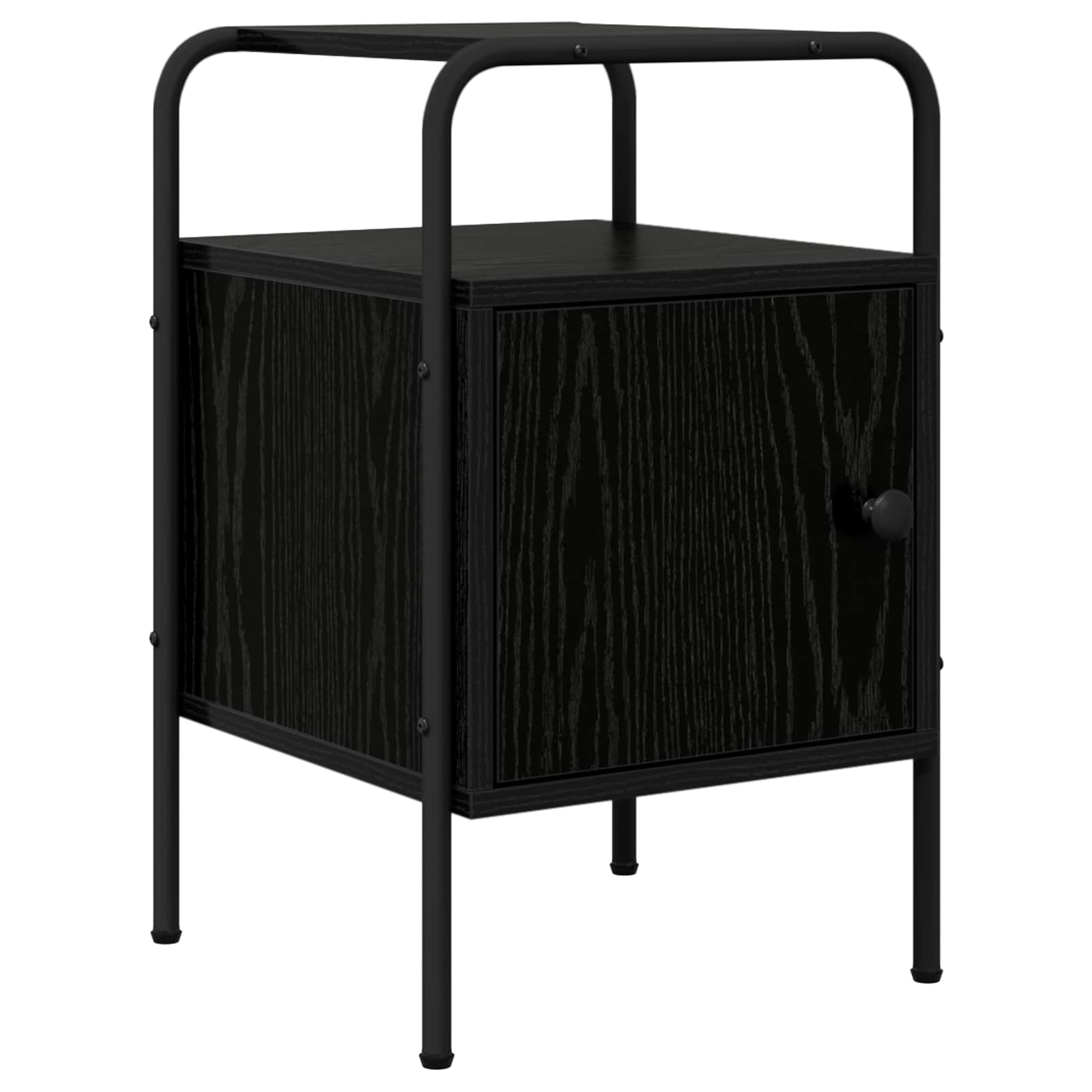 Bedside Cabinet 2 pcs Black Oak Engineered Wood