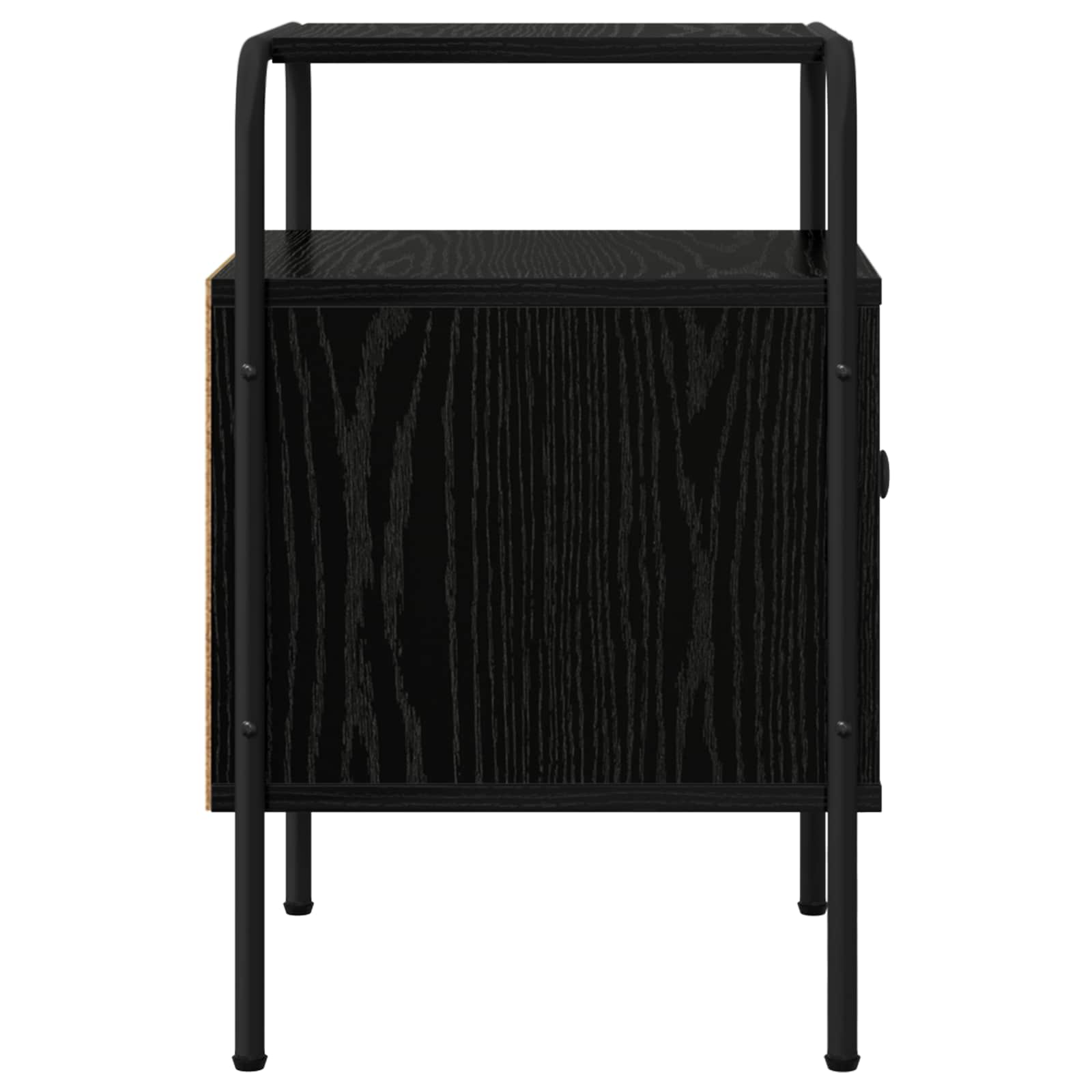 Bedside Cabinet 2 pcs Black Oak Engineered Wood