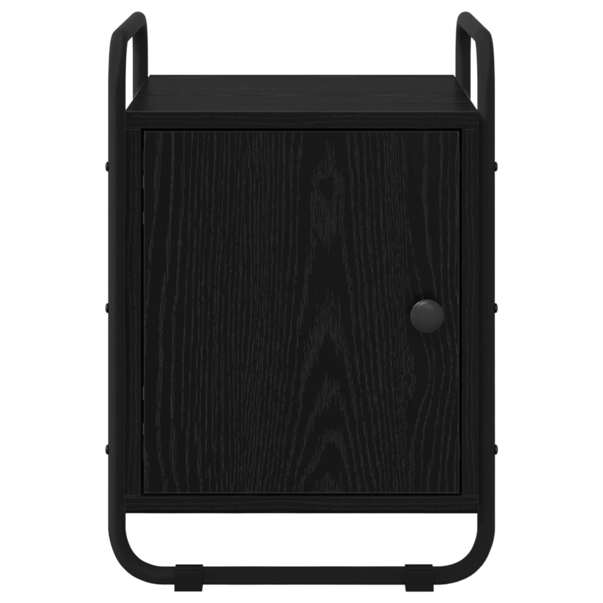 Bedside Cabinet 2 pcs Black Oak Engineered Wood
