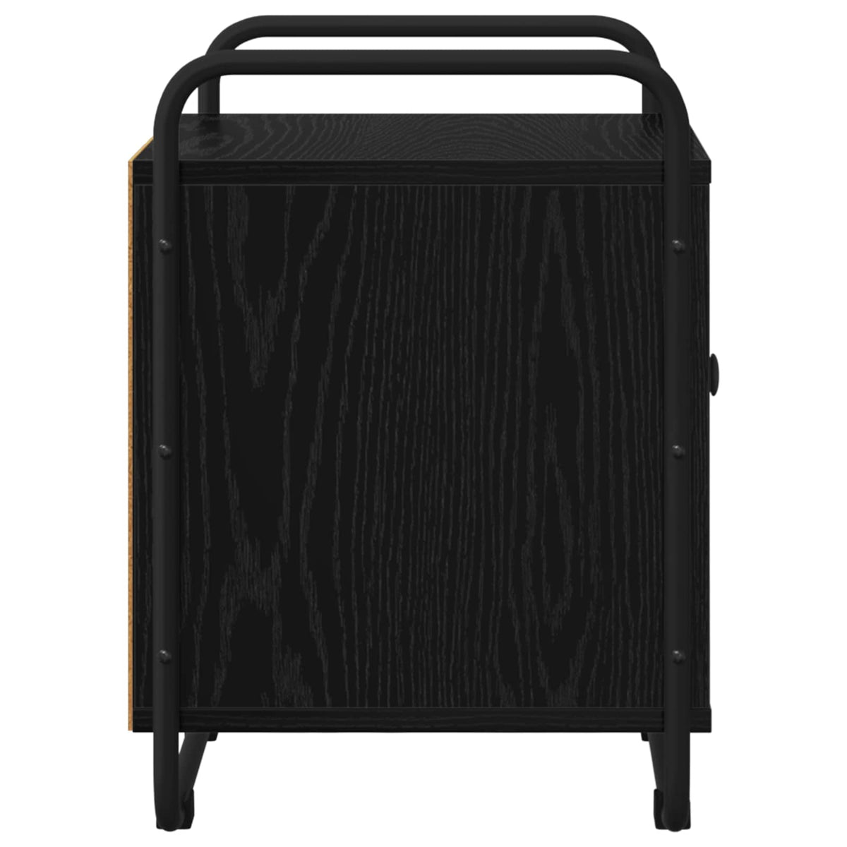 Bedside Cabinet 2 pcs Black Oak Engineered Wood