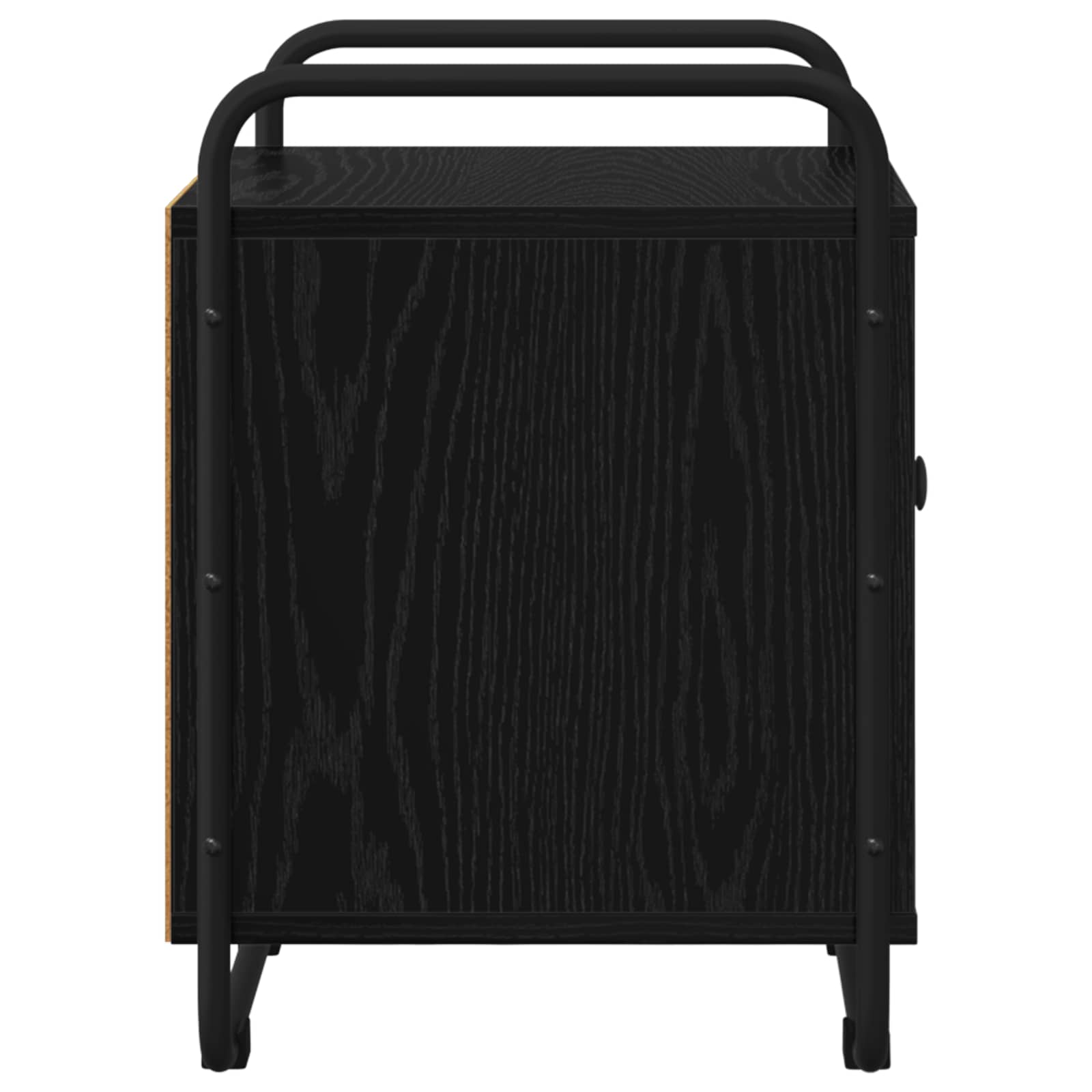 Bedside Cabinet 2 pcs Black Oak Engineered Wood